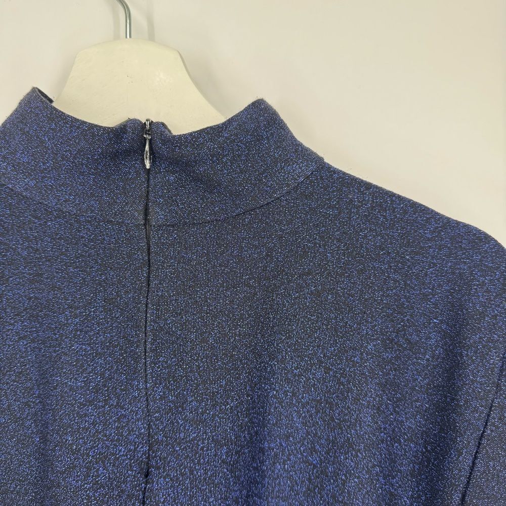 PatBO Lurex Sparkle Mock Neck Puff Super Sleeve Long Top Small - Picture 7 of 8
